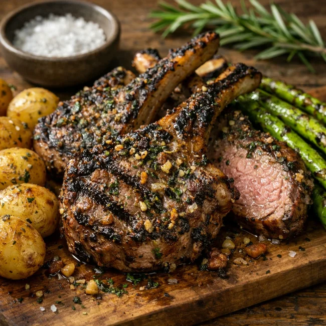 Herb-Crusted Grilled Lamb Chops