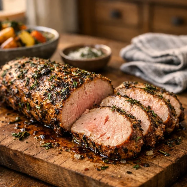 Herb-Crusted Grilled Pork Tenderloin