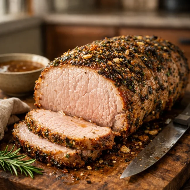 Herb-Crusted Pork Loin Roast