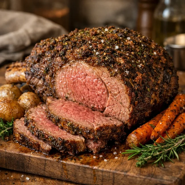 Herb-Crusted Rib Eye Roast