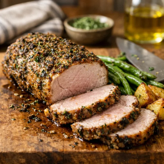 Herb-Crusted Roast Pork Tenderloin