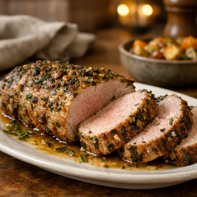 Herb-Crusted Roasted Pork Tenderloin