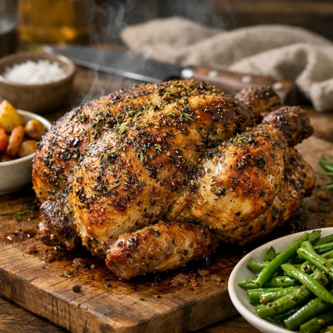 Herb-Crusted Rotisserie Chicken
