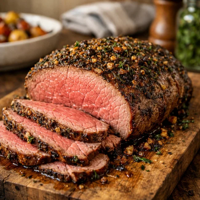Herb-Crusted Sirloin Tip Roast