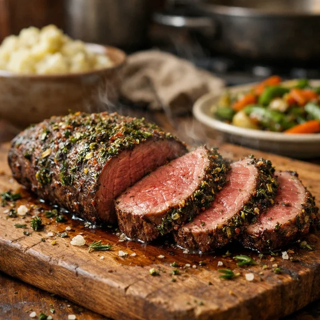 Herb-Crusted Venison Tenderloin