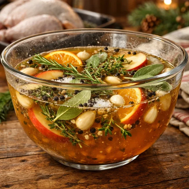 Herb-Infused Apple Cider Turkey Brine