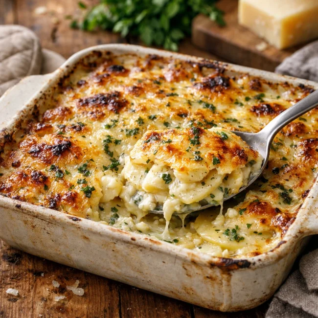Herb-Infused Au Gratin Potatoes