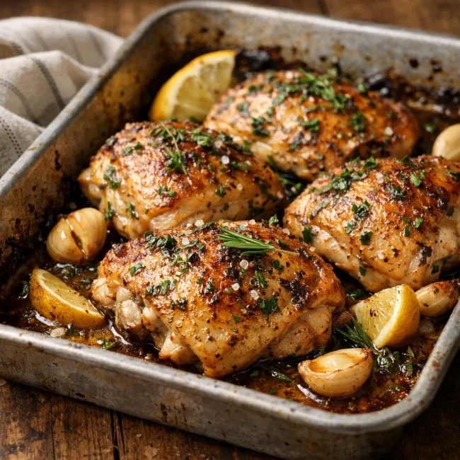 Herb-Infused Baked Chicken Thighs