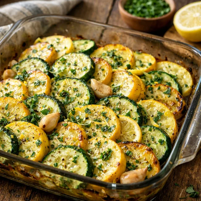 Herb-Infused Baked Summer Squash