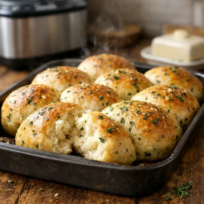 Herb Infused Bread Machine Rolls