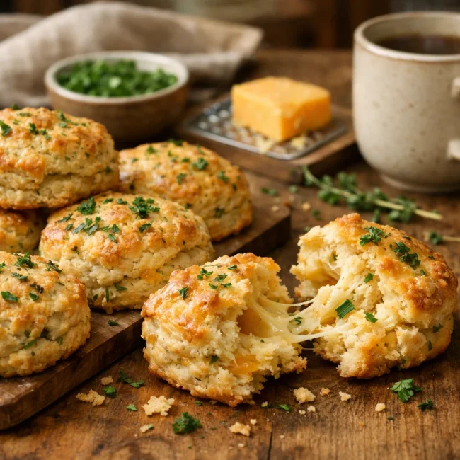 Herb Infused Cheddar Biscuits