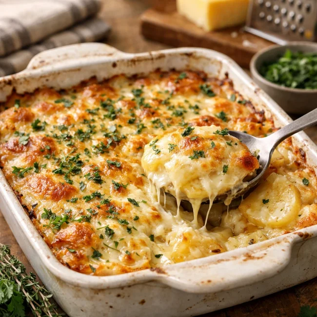 Herb-Infused Cheesy Potato Casserole