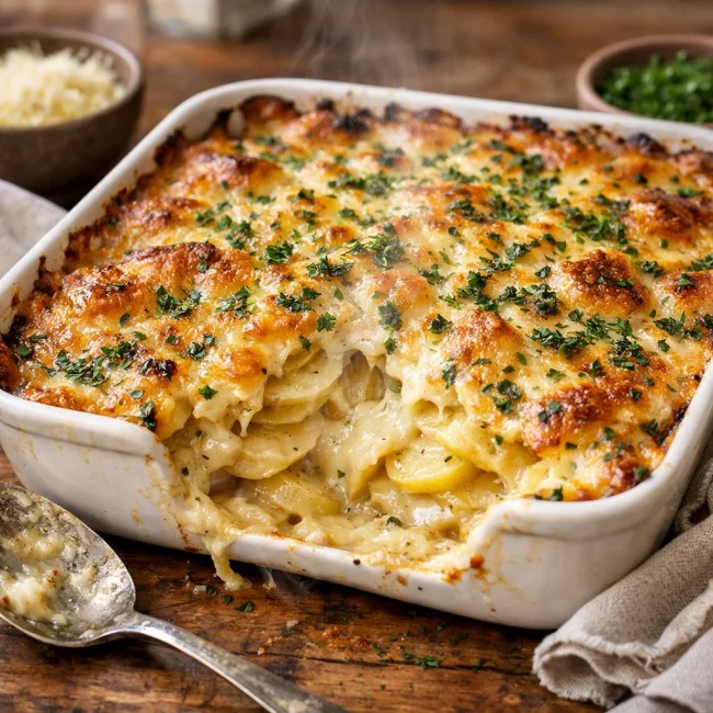 Herb Infused Cheesy Potatoes