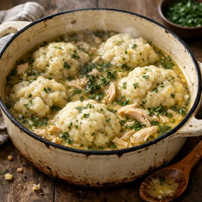 Herb-Infused Chicken & Dumplings