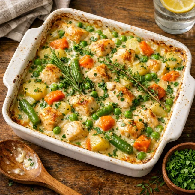 Herb-Infused Chicken Casserole Delight