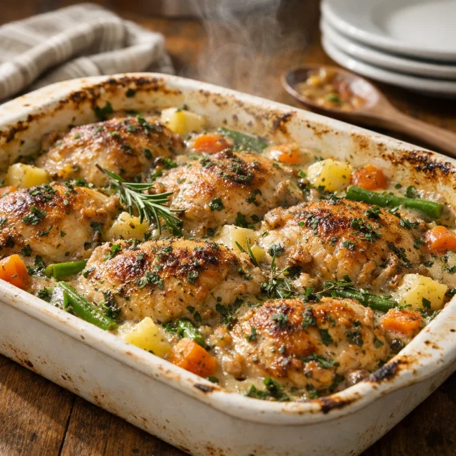 Herb-Infused Chicken Casserole