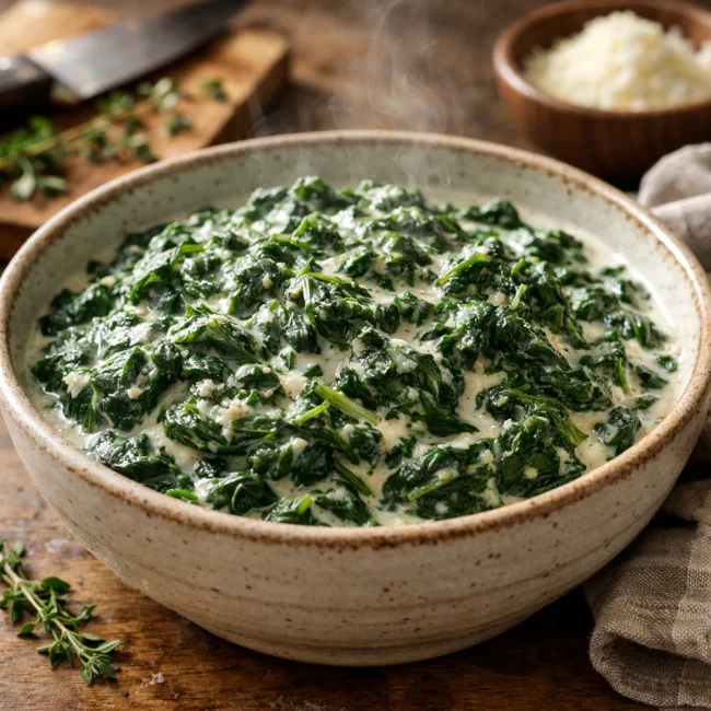 Herb-Infused Creamed Spinach Delight