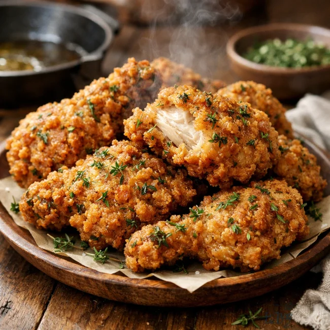 Herb-Infused Crispy Fried Chicken