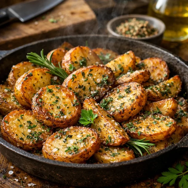 Herb-Infused Crispy Fried Potatoes