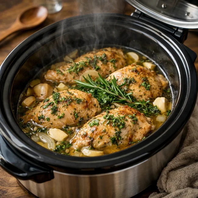 Herb-Infused Crock Pot Chicken