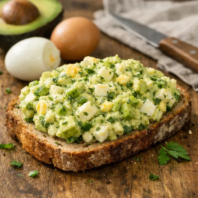 Herb-Infused Egg Salad with Avocado
