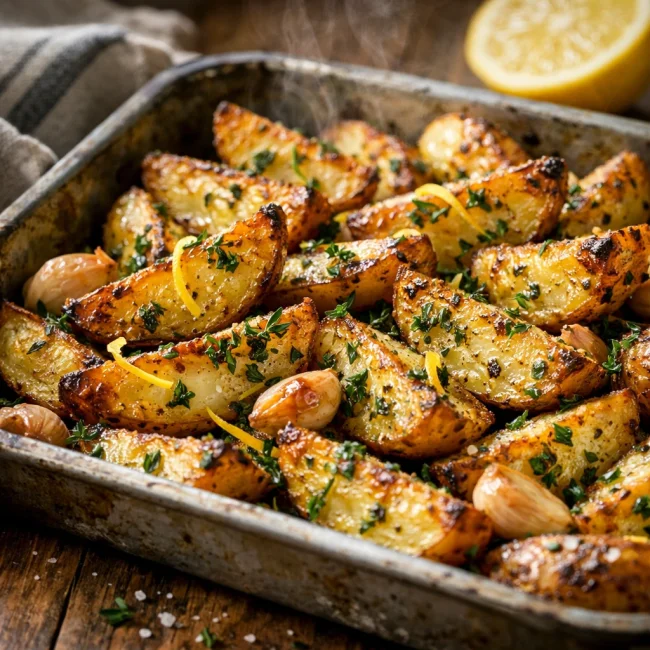 Herb-Infused Garlic Roasted Potatoes