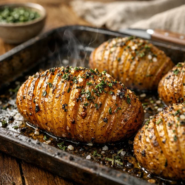 Herb Infused Hasselback Potatoes
