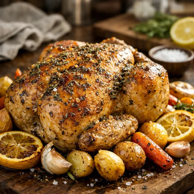 Herb-Infused Lemon Roasted Chicken