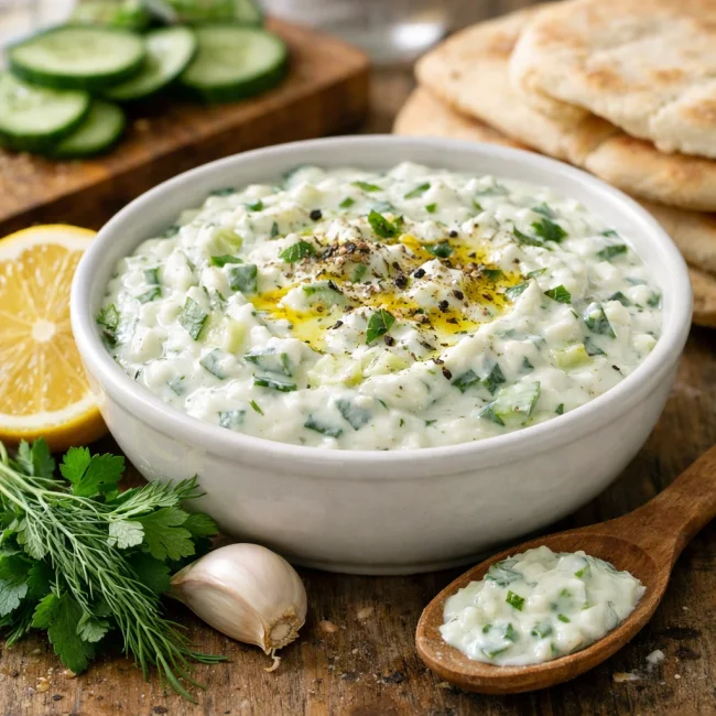 Herb-Infused Lemony Tzatziki Sauce
