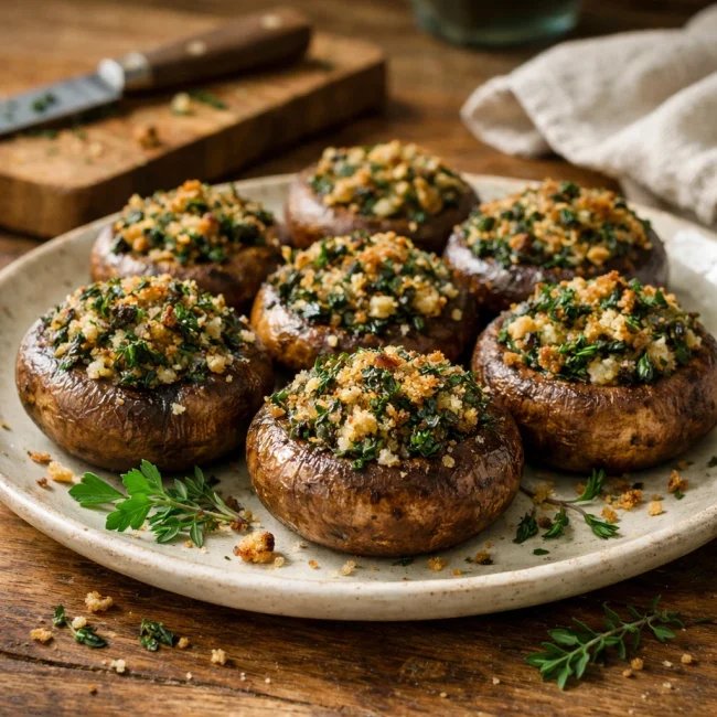 Herb-Infused Mushroom Caps