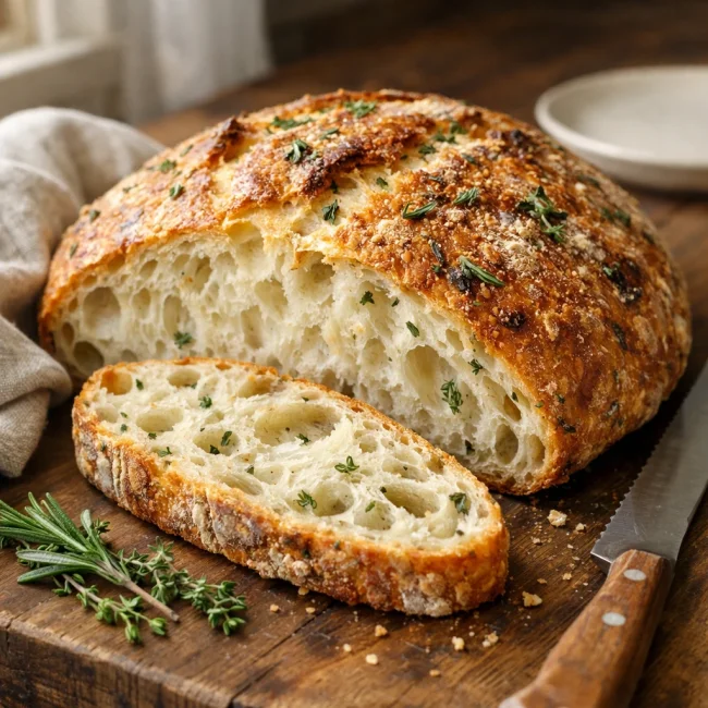 Herb-Infused No-Knead Bread