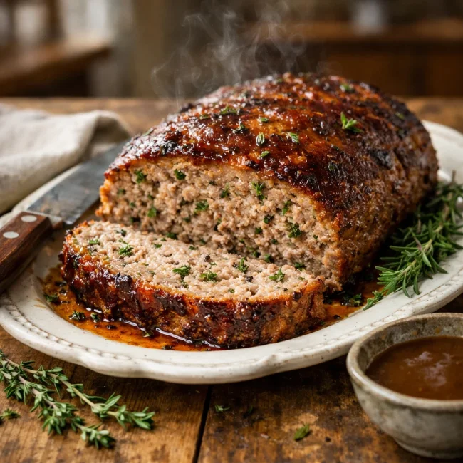 Herb-Infused Old Fashioned Meatloaf