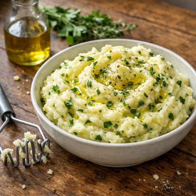 Herb-Infused Olive Oil Mashed Potatoes