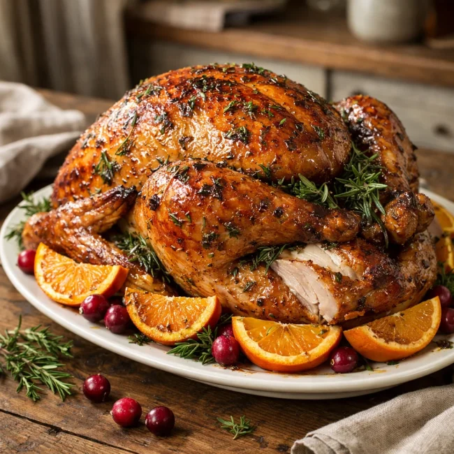 Herb-Infused Orange Glazed Turkey