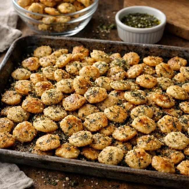 Herb-Infused Oyster Crackers