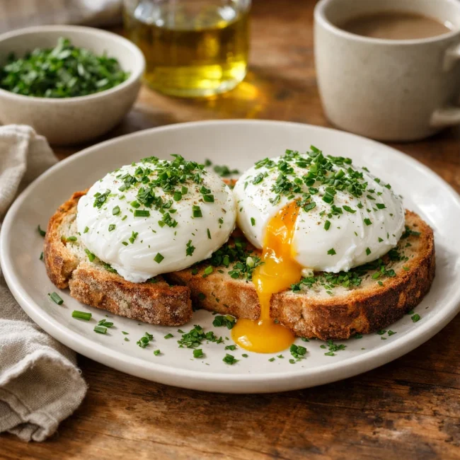 Herb-Infused Poached Eggs