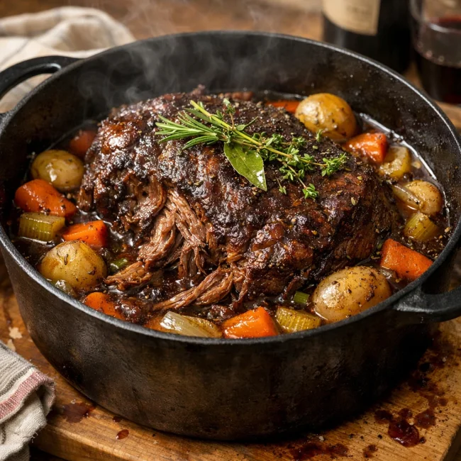Herb-Infused Red Wine Pot Roast