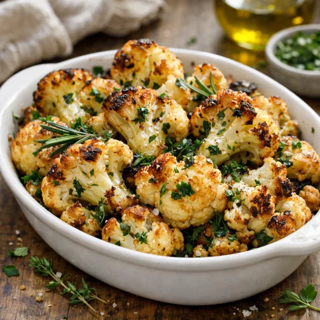 Herb-Infused Roasted Cauliflower