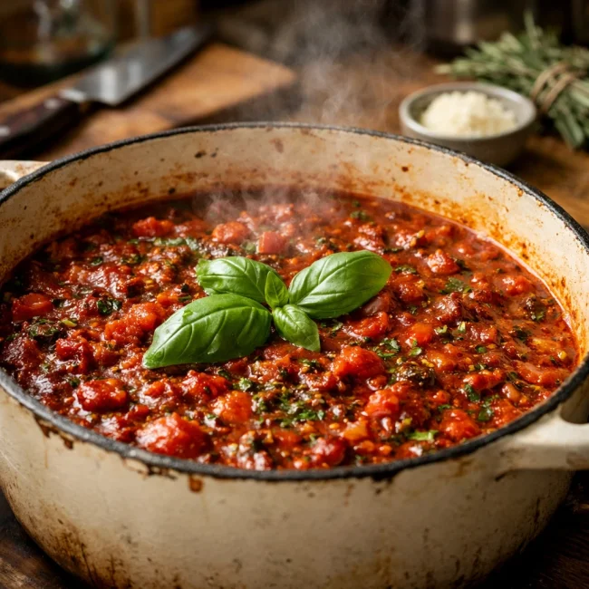 Herb-Infused Rustic Spaghetti Sauce