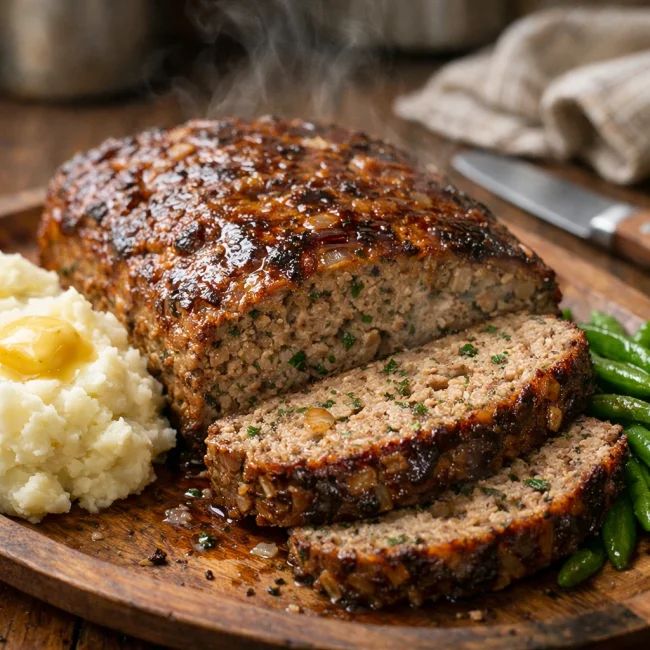 Herb-Infused Savory Meatloaf