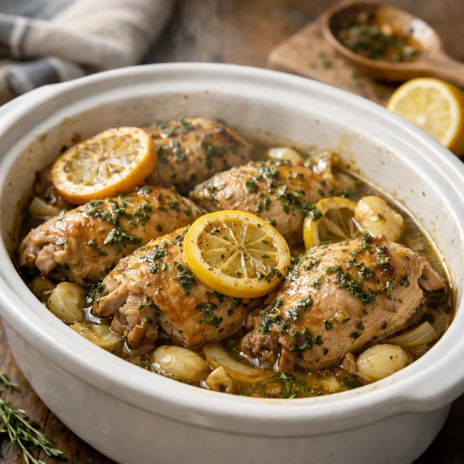 Herb-Infused Slow Cooker Lemon Chicken