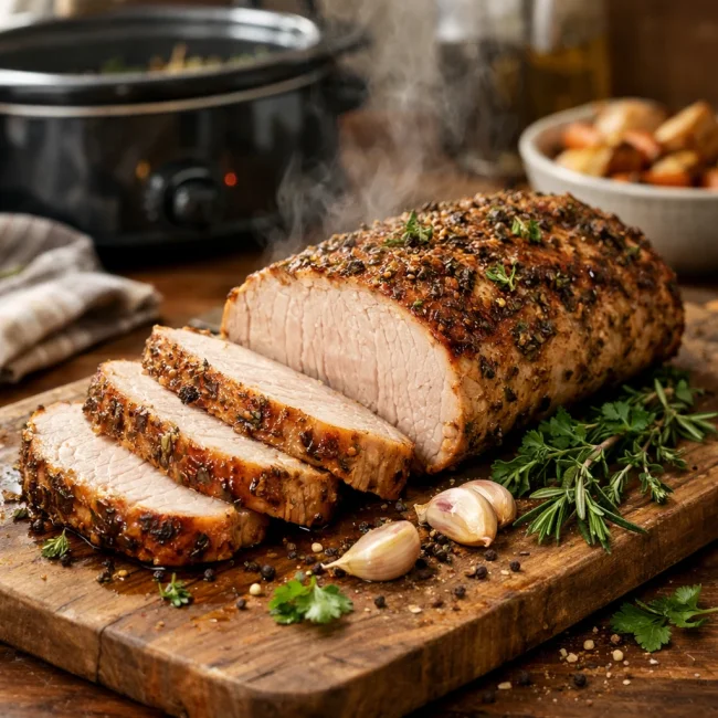 Herb-Infused Slow Cooker Pork Loin
