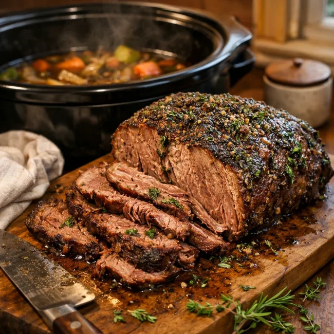 Herb-Infused Slow Cooker Roast Beef