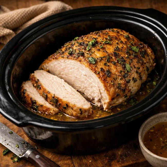 Herb-Infused Slow Cooker Turkey Breast