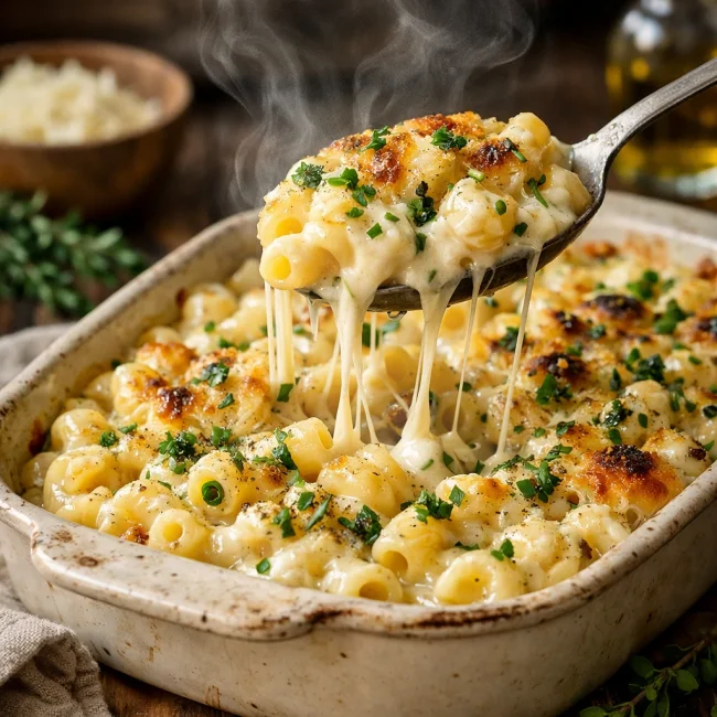 Herb-Infused Truffle Macaroni and Cheese