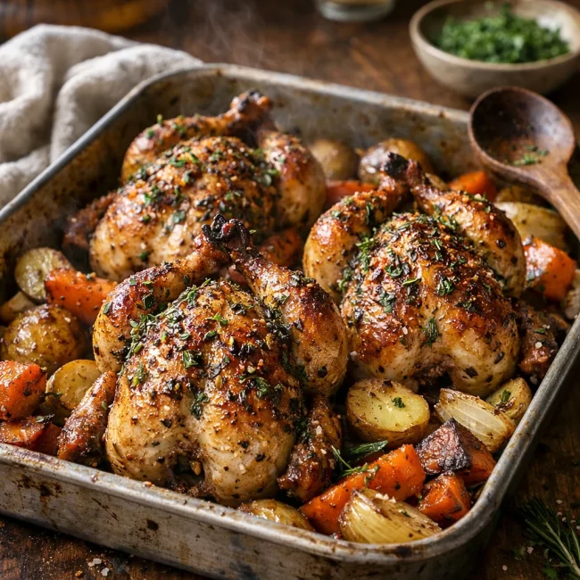 Herb-Roasted Cornish Hens