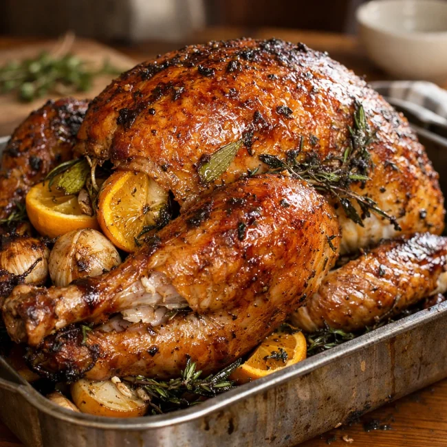 Herb-Roasted Turkey with Citrus Glaze