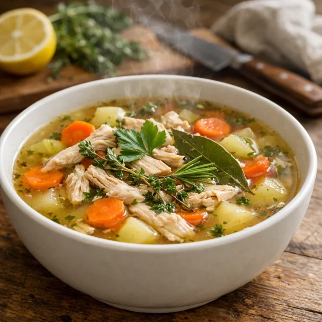 Herbal Infused Chicken Soup