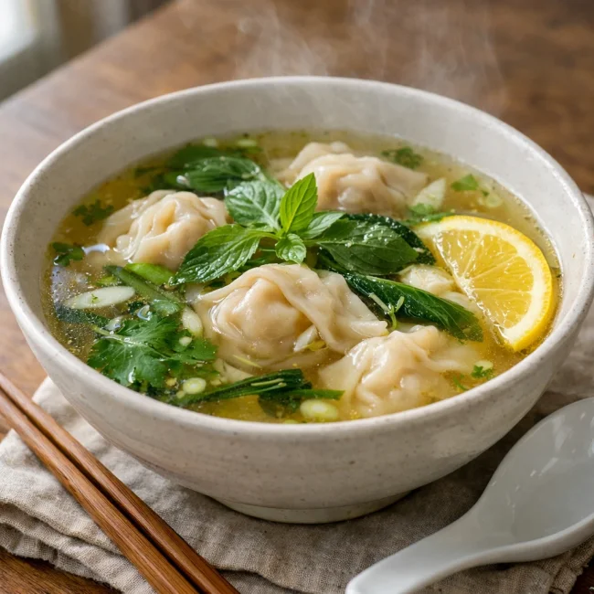 Herbal Wonton Soup