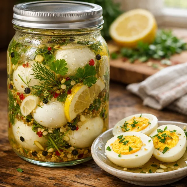 Herbal Zesty Pickled Eggs